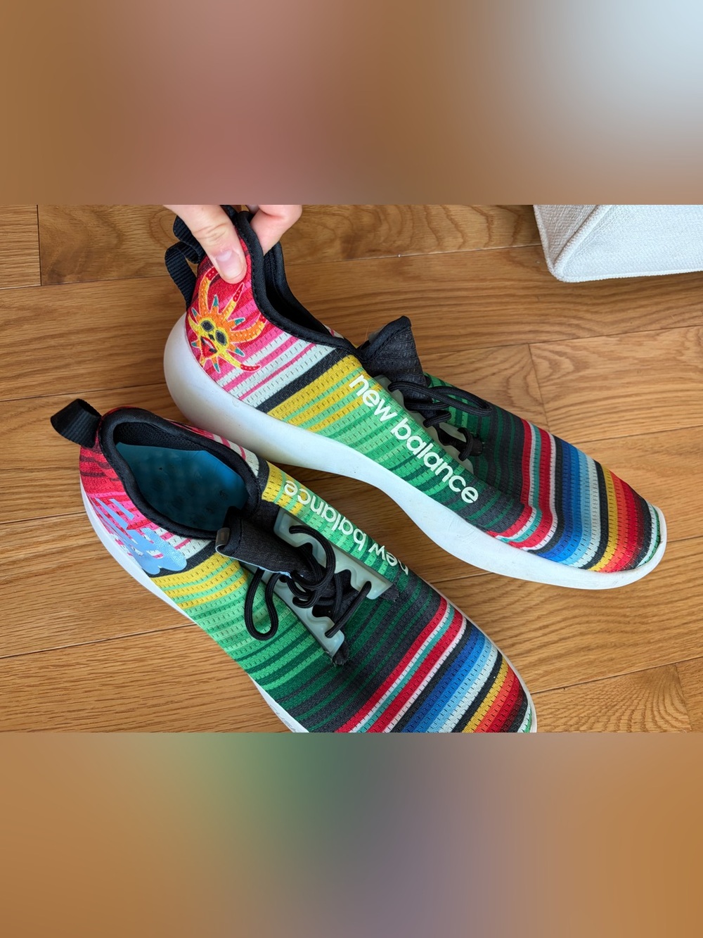 New Balance Multicolor Striped Athletic Sneakers